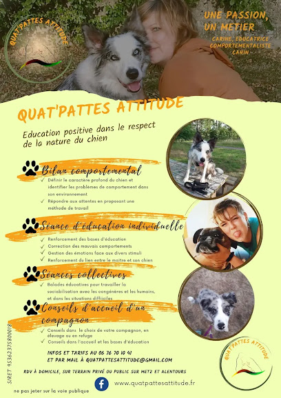 Quat'pattes Attitude : Educatrice Comportementaliste Canin, Metz, Metz Sud Et Environs Dresseur De Chiens à Pouilly